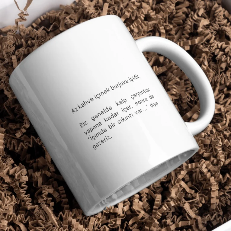 Kaffeebecher aus Keramik – mit fertigen Spruch - Burjuva